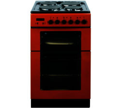 Baumatic BCE520R Electric Solid Plate Cooker - Red